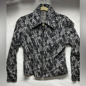 Black white with bling in collar western day/rail top